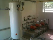 Central de vácuo medicinal de anel líquido montada sobre base skid